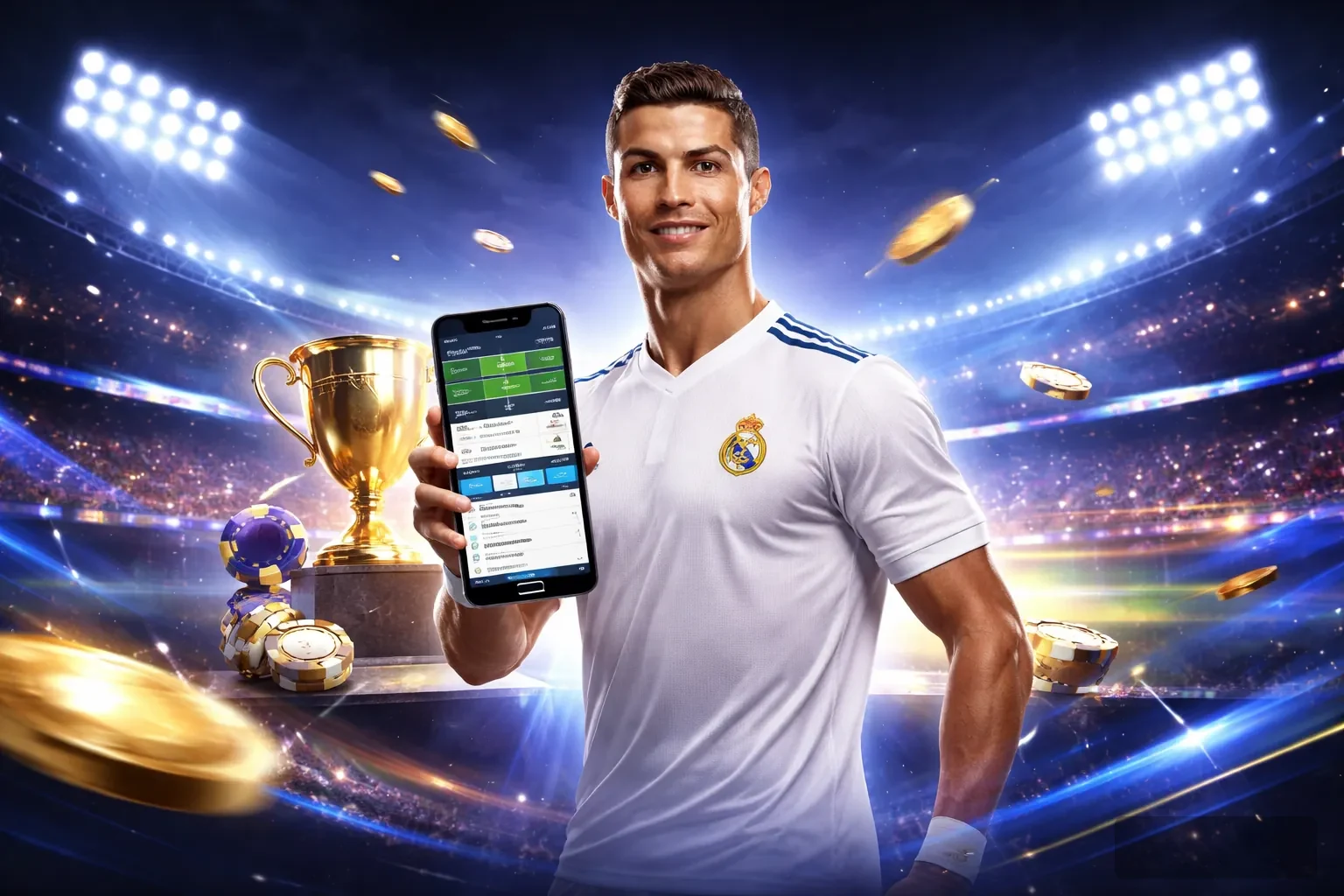 Không gian thương hiệu 789club với sắc đỏ và vàng chủ đạo